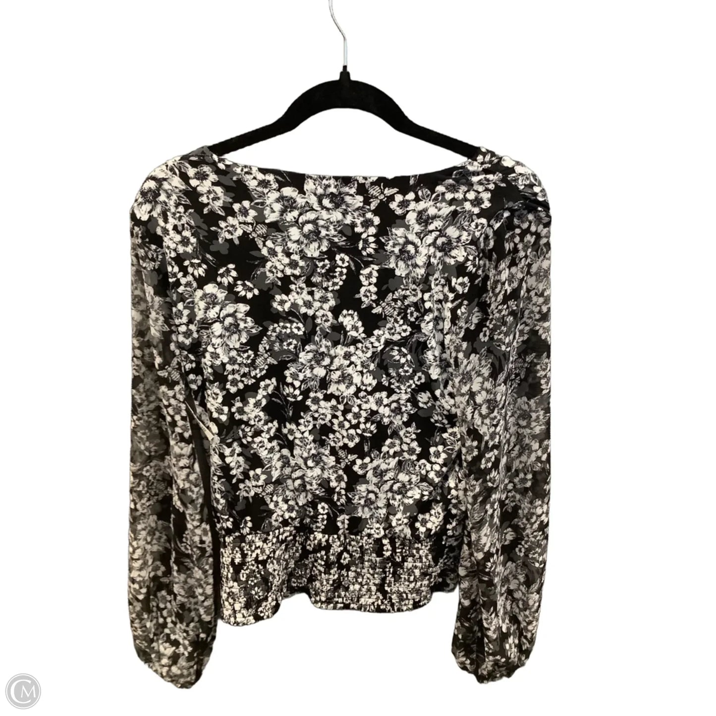 Blouse Long Sleeve By White House Black Market In Black, Size: S