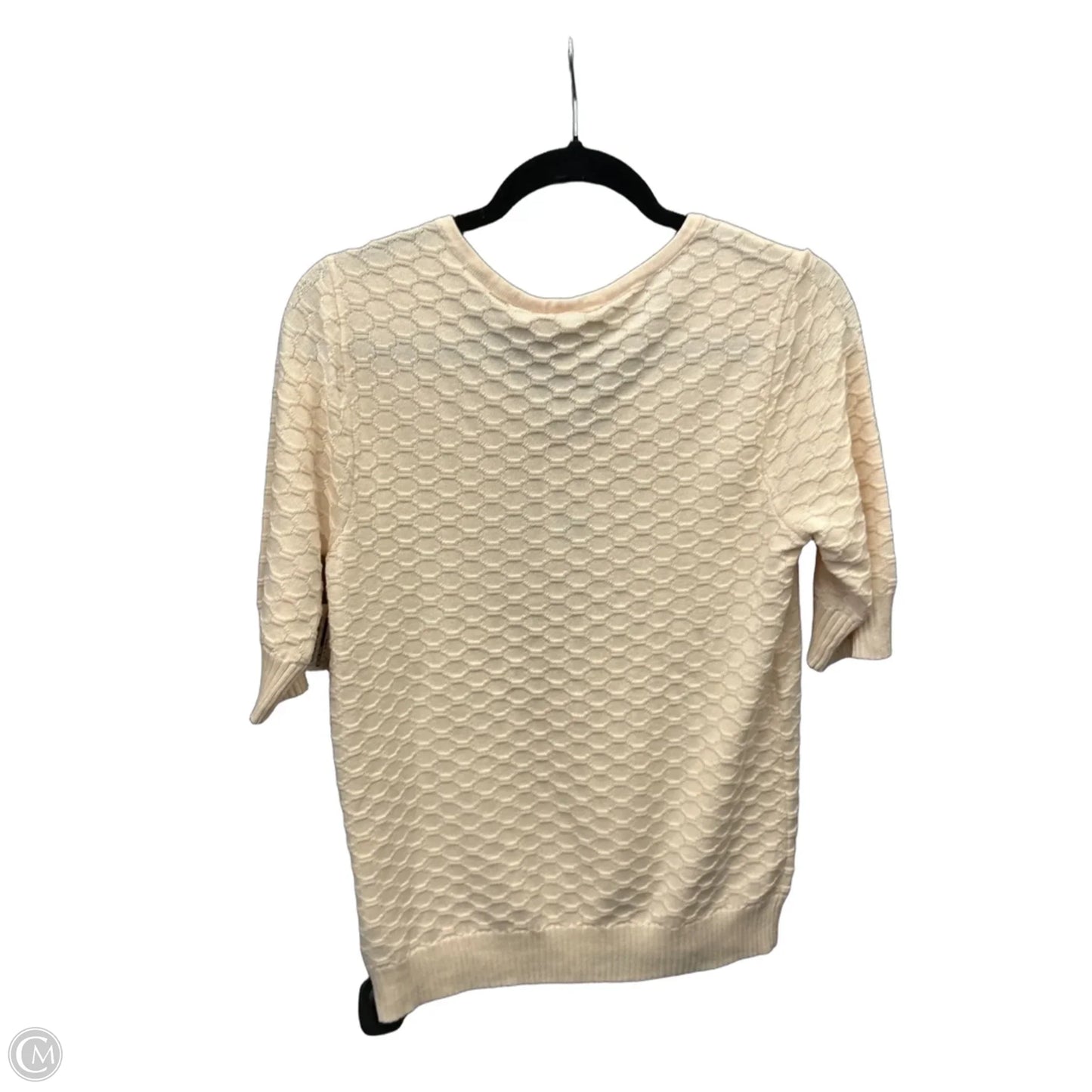 Top 3/4 Sleeve By Ella Moss In Cream, Size: M