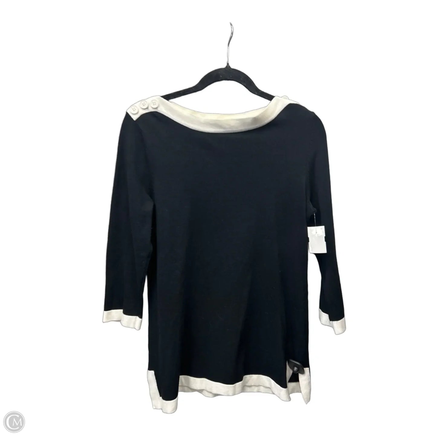 Tunic Long Sleeve By Cable And Gauge In Black, Size: M