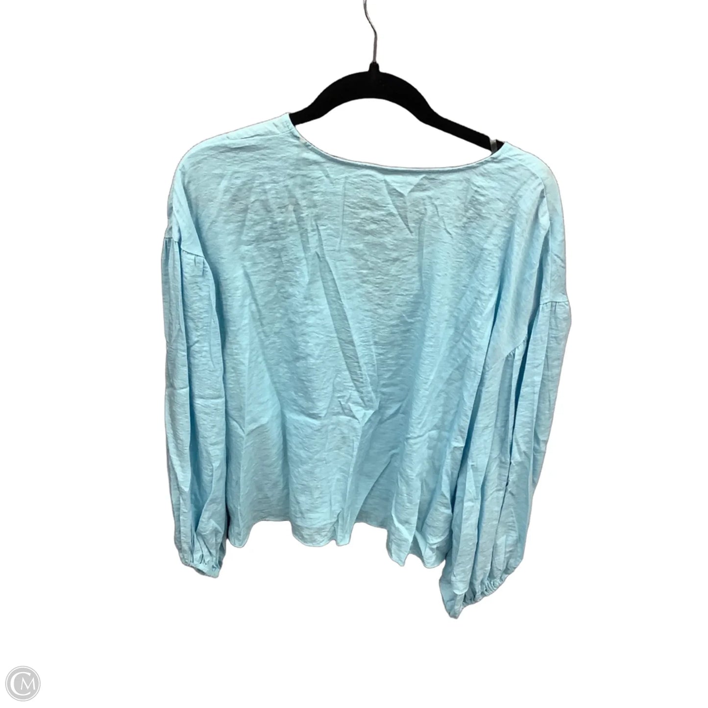 Blouse Long Sleeve By Worthington In Blue, Size: Xxl