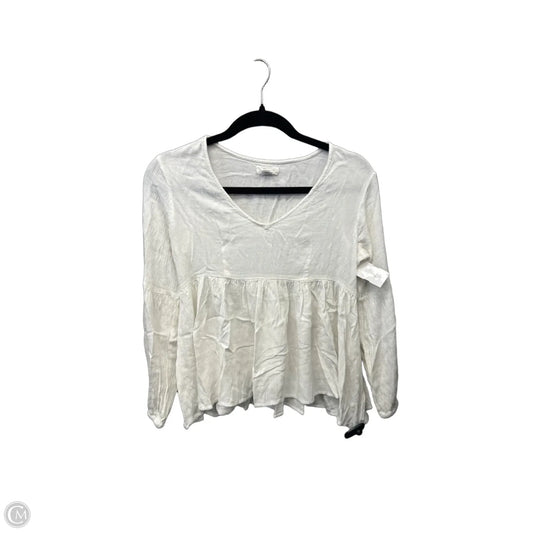 Tunic Long Sleeve By Japna In White, Size: S