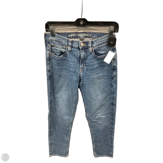 Jeans Straight By American Eagle In Blue Denim, Size: 2l