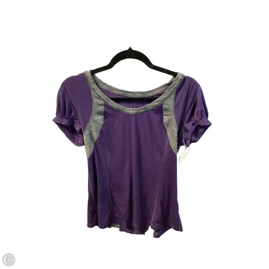 Athletic Top Short Sleeve By Lululemon In Purple, Size: M