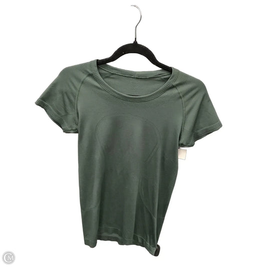 Athletic Top Short Sleeve By Lululemon In Green, Size: M