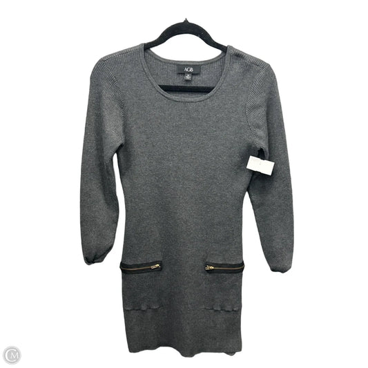 Dress Sweater By Agb In Grey, Size: M