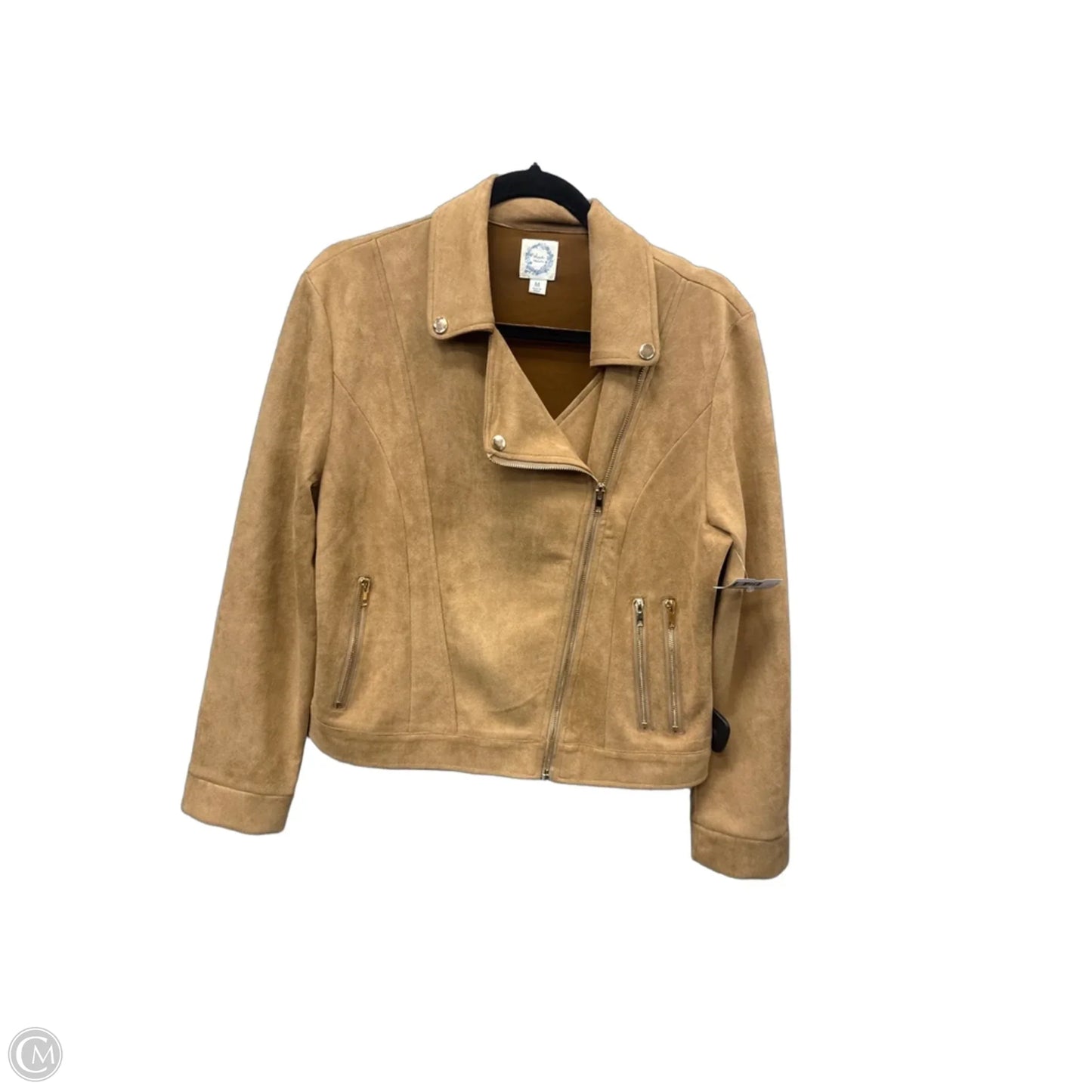 Jacket Moto By Blue Rain In Brown, Size: M