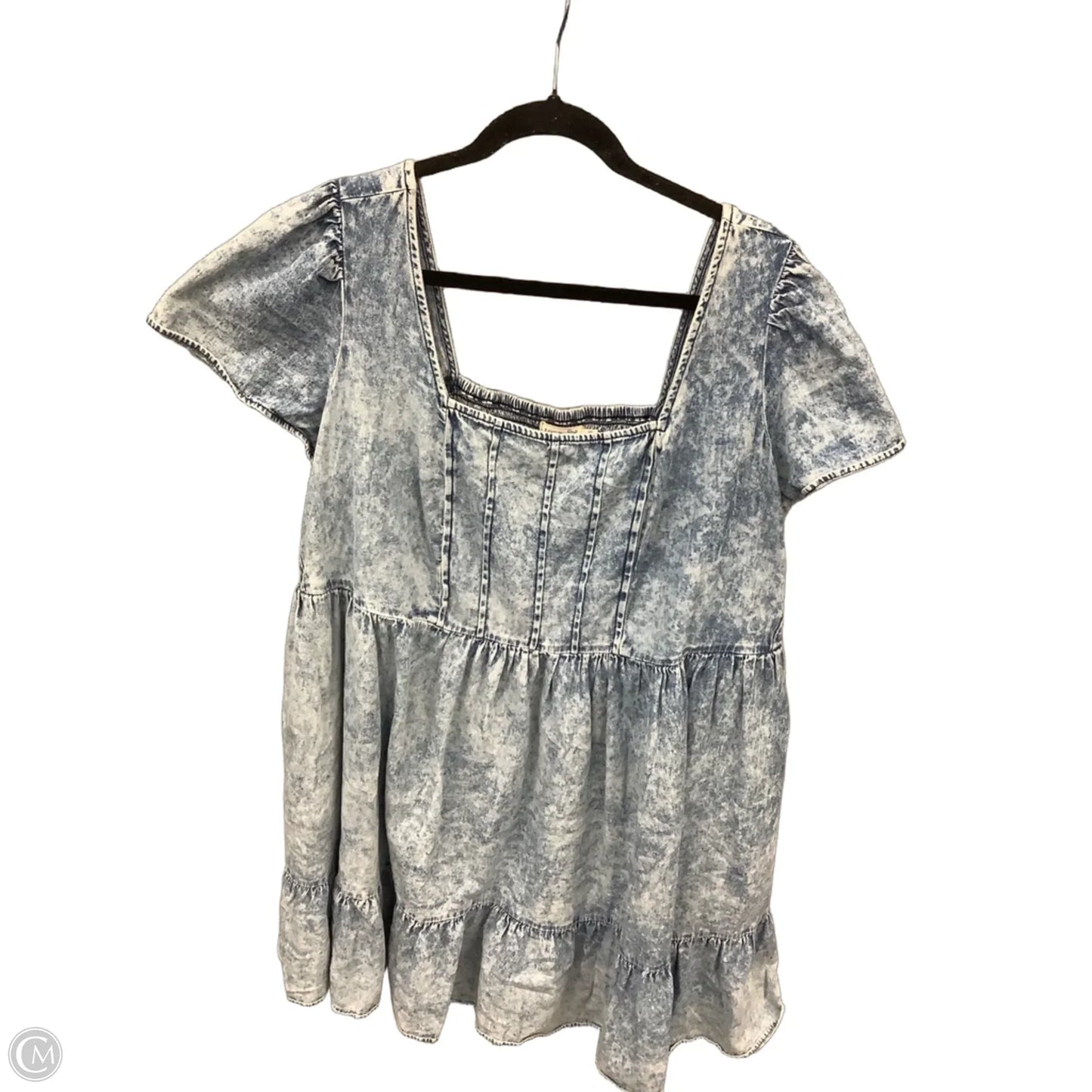 Dress Casual Short By Terra & Sky In Blue Denim, Size: 2x