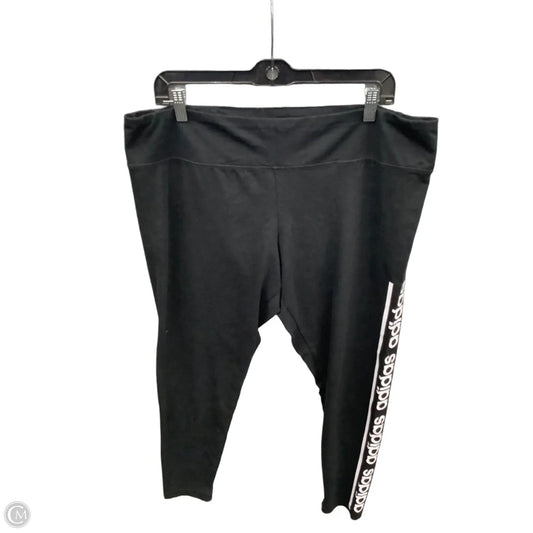 Athletic Leggings By Adidas In Black, Size: 2x