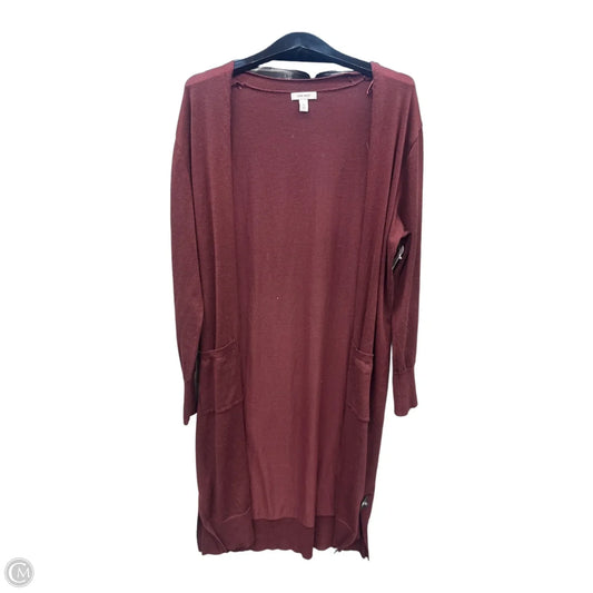 Cardigan By Nine West In Maroon, Size: Xl