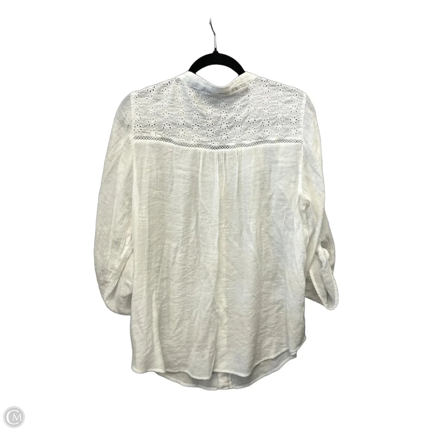 Top 3/4 Sleeve By Indigo Rose In White, Size: 2x