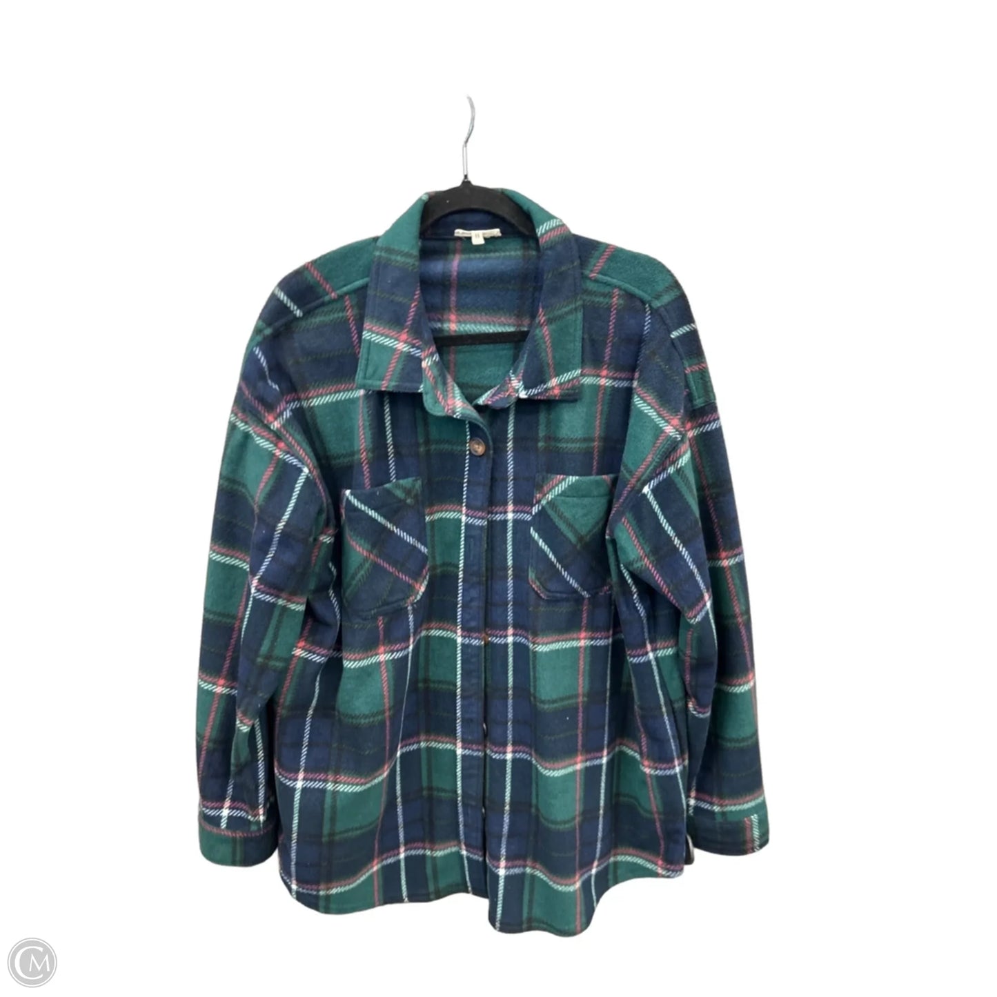 Jacket Shirt By Maurices In Green, Size: Xxl