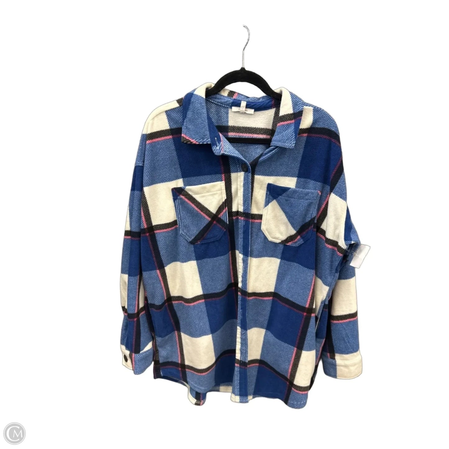 Jacket Shirt By Maurices In Blue, Size: Xxl