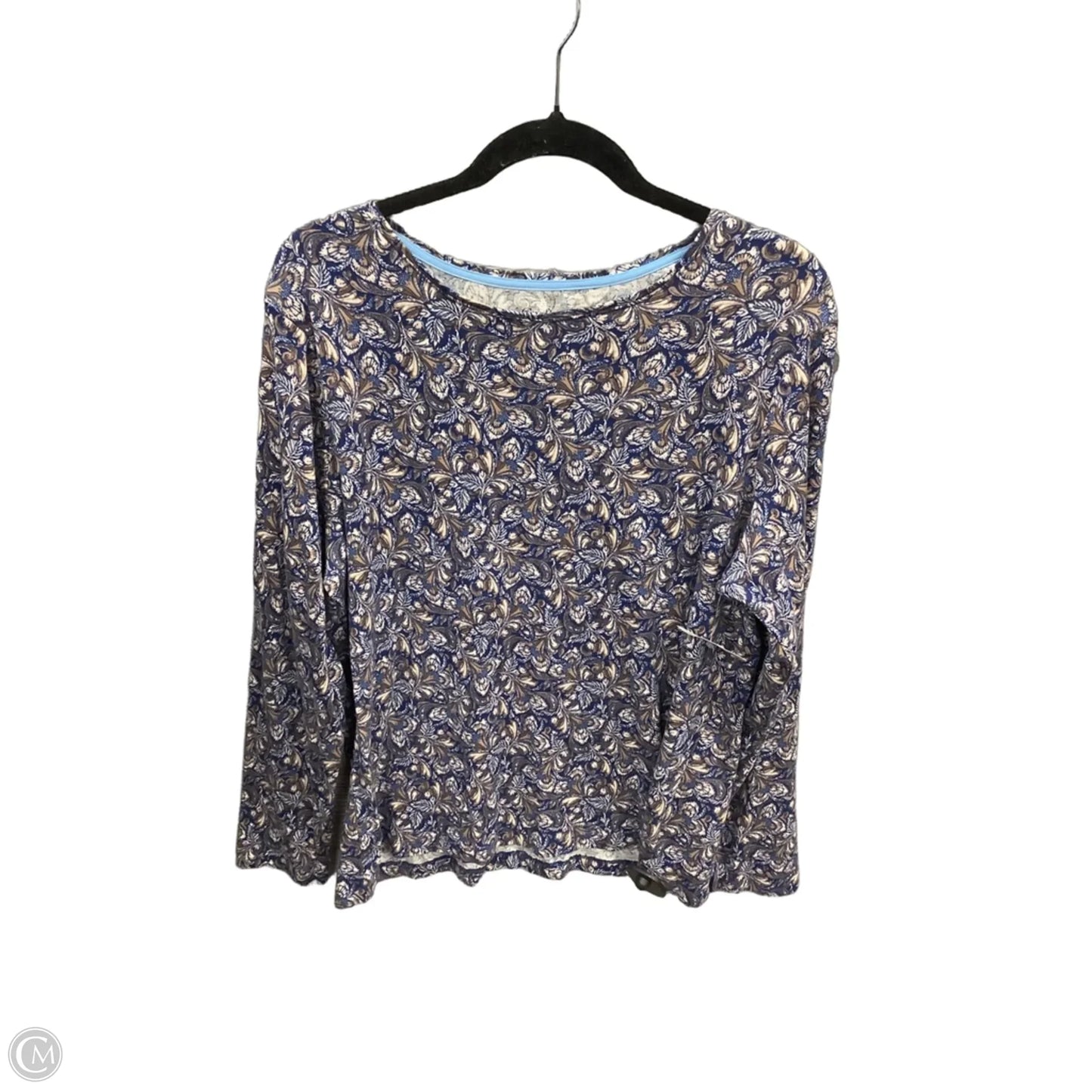 Top Long Sleeve By Croft And Barrow In Blue, Size: Xxl