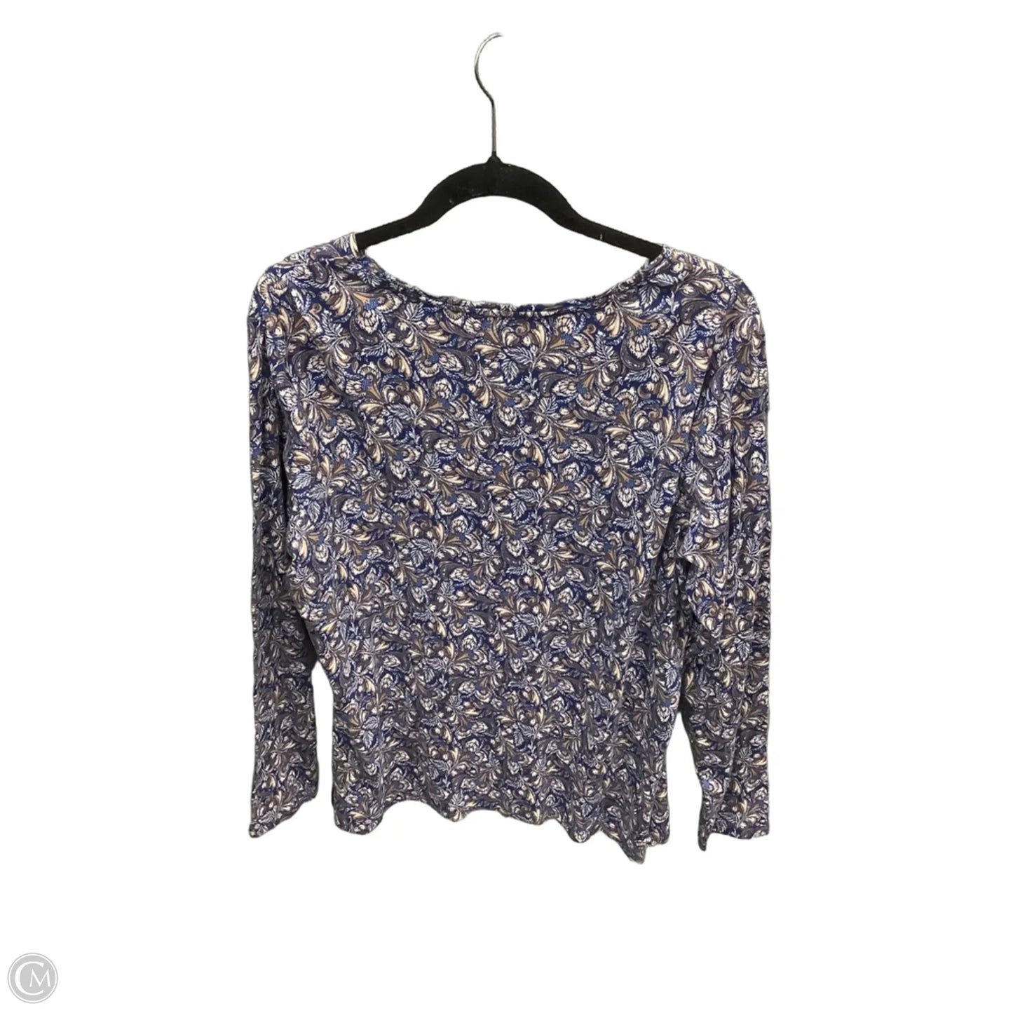 Top Long Sleeve By Croft And Barrow In Blue, Size: Xxl
