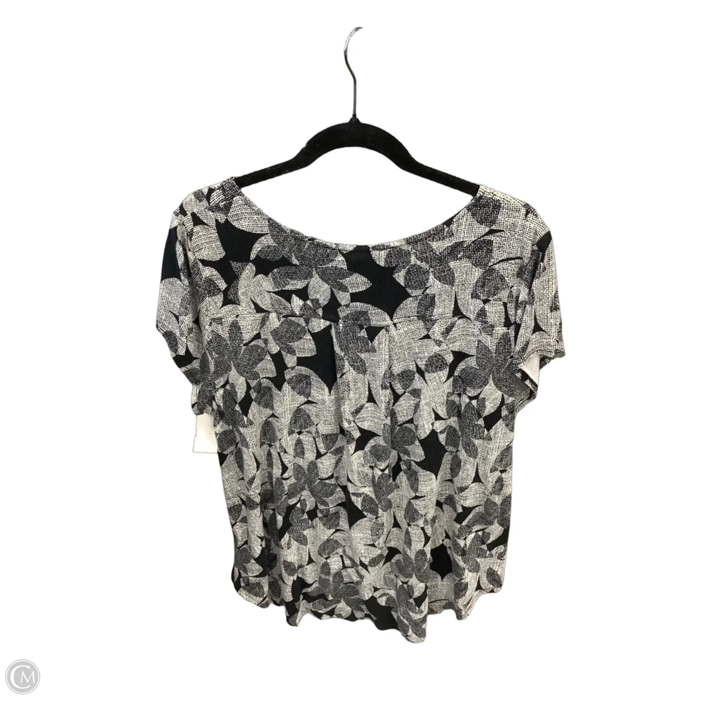 Tunic Short Sleeve By Alfani In Black, Size: Xl
