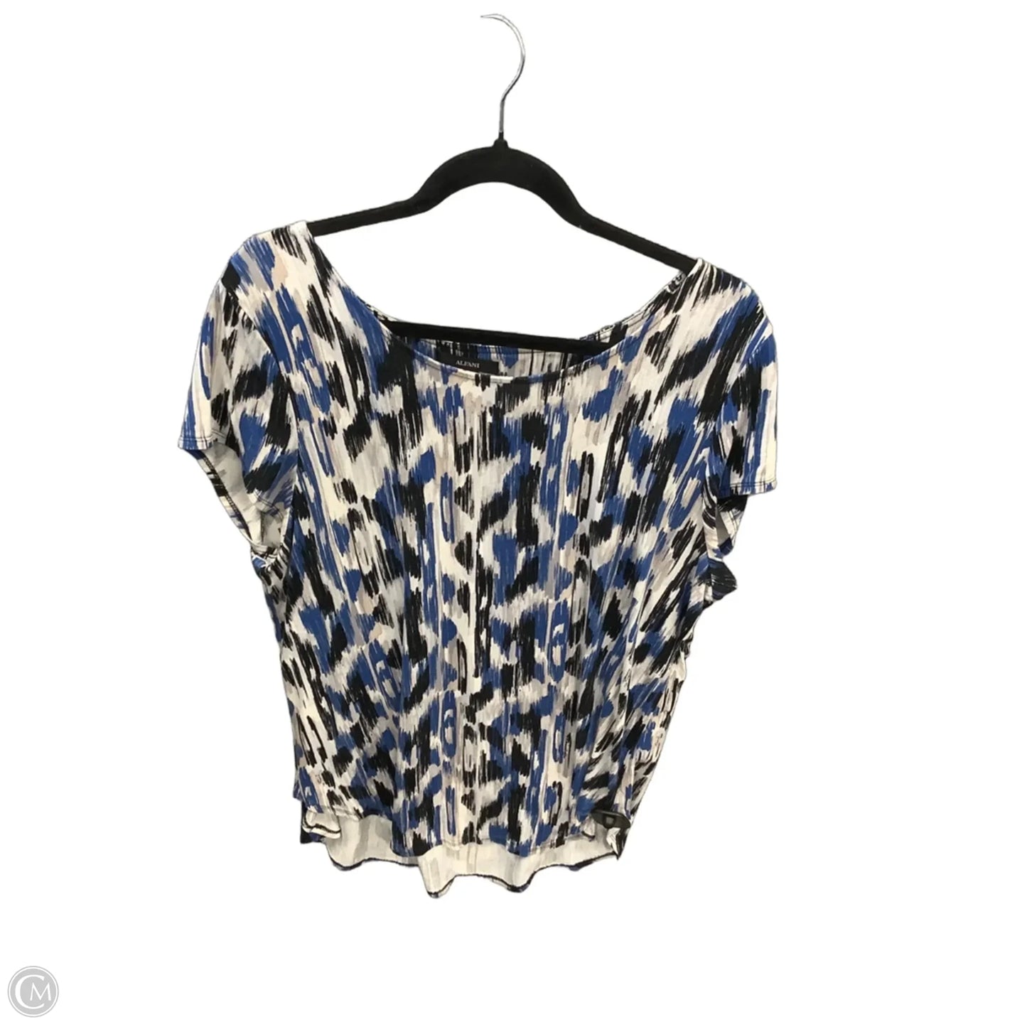 Tunic Short Sleeve By Alfani In Blue, Size: Xl
