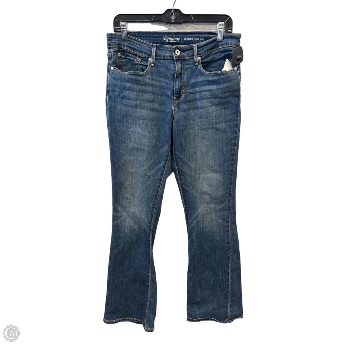 Jeans Boot Cut By Levis Signature In Blue Denim, Size: 8