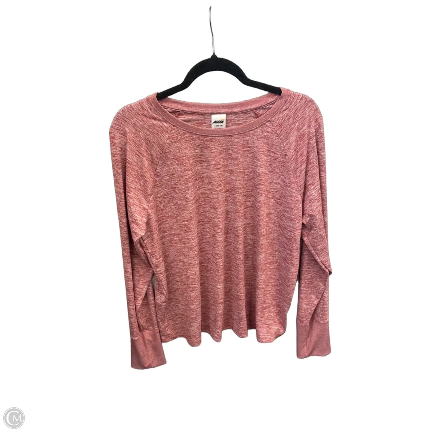 Athletic Top Long Sleeve Crewneck By Avia In Red, Size: L