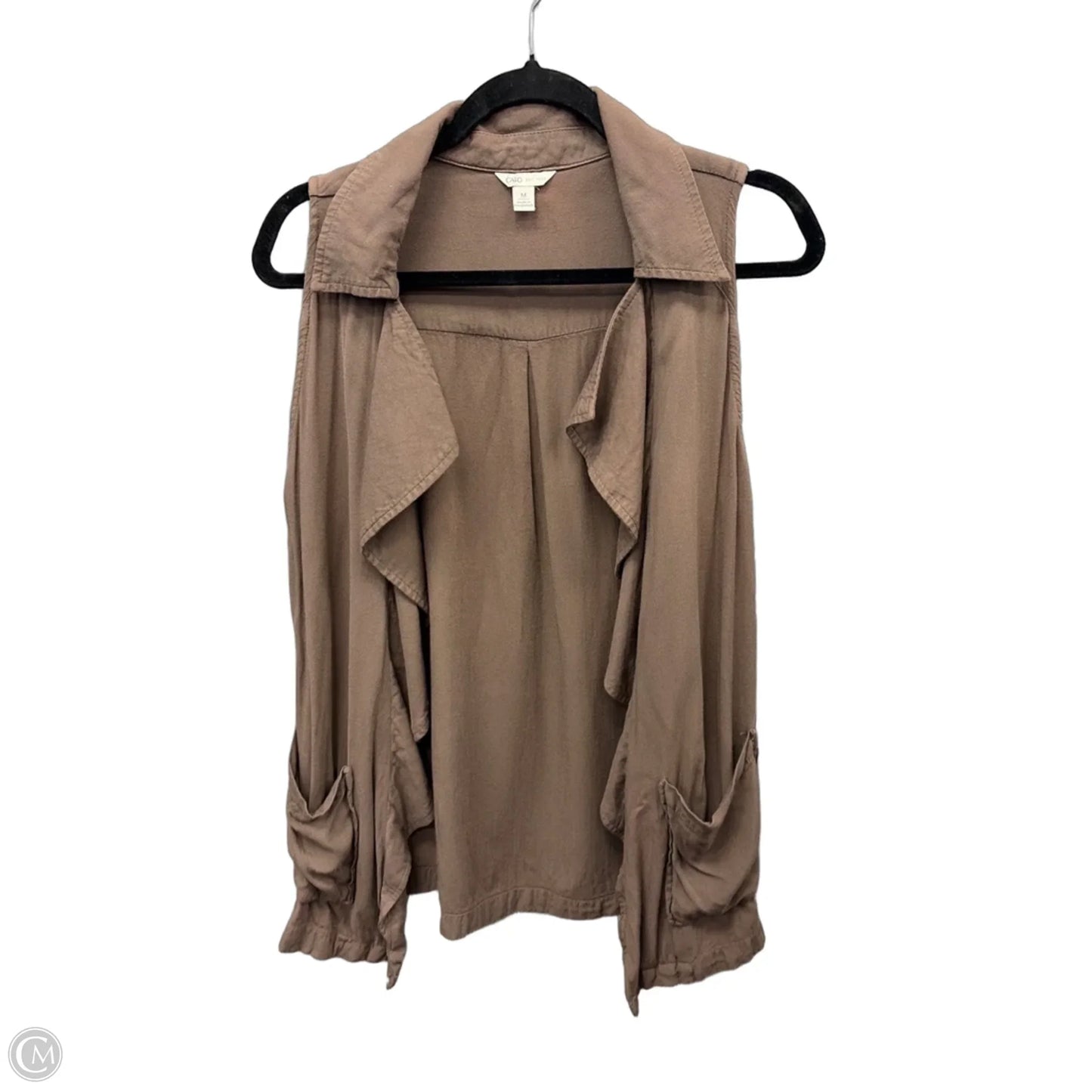 Vest Fleece By Cato In Brown, Size: M
