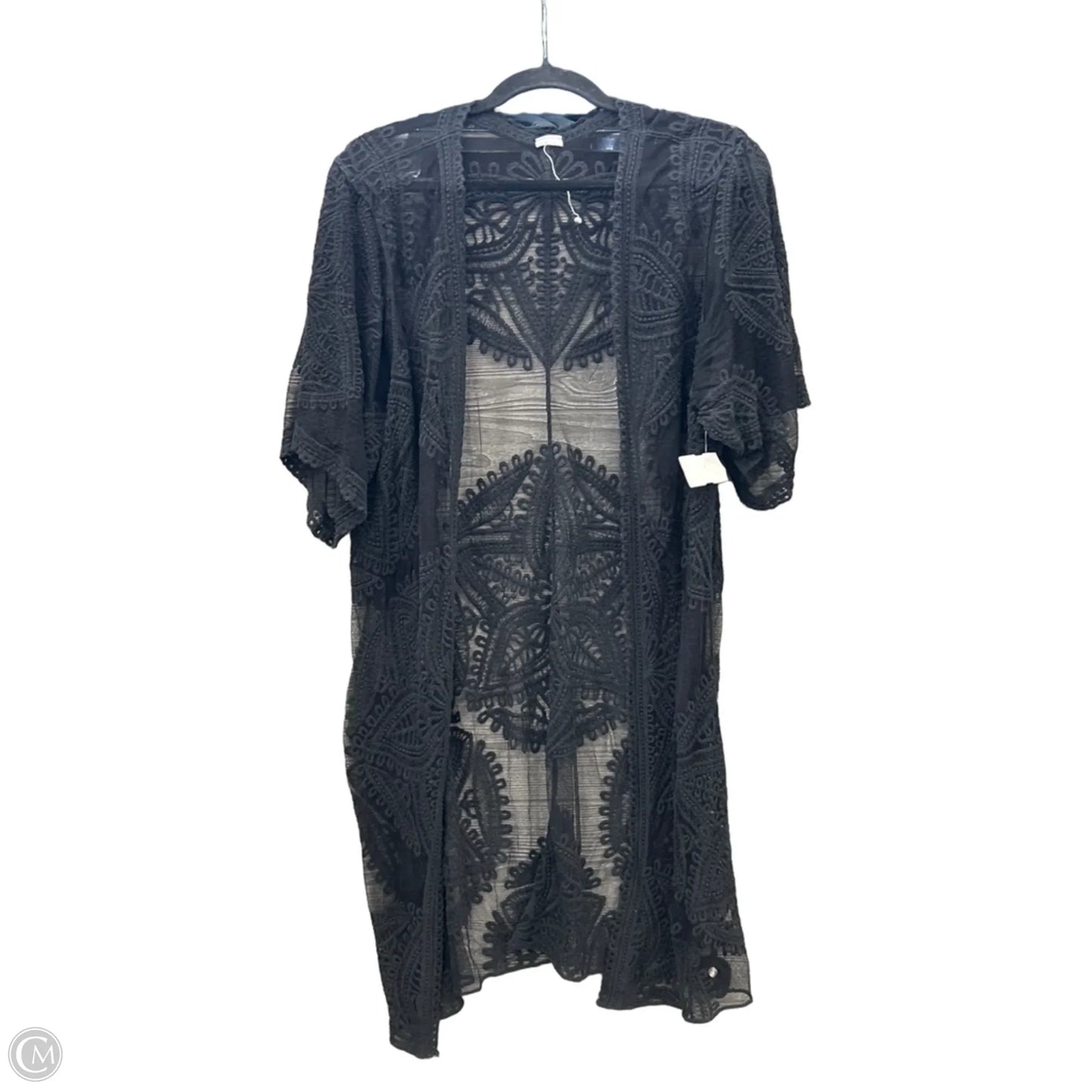 Kimono By Clothes Mentor In Black, Size: Osfm