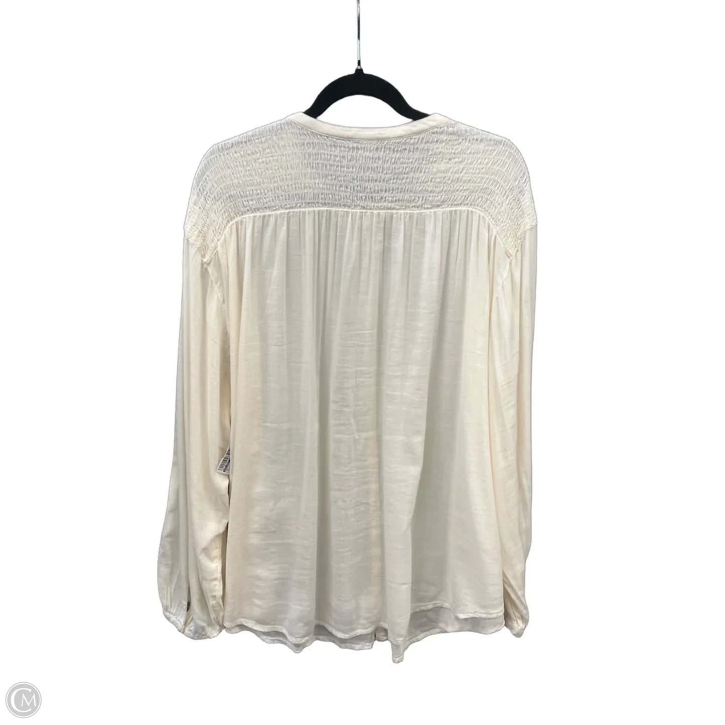 Top Long Sleeve By Old Navy In Cream, Size: Xxl