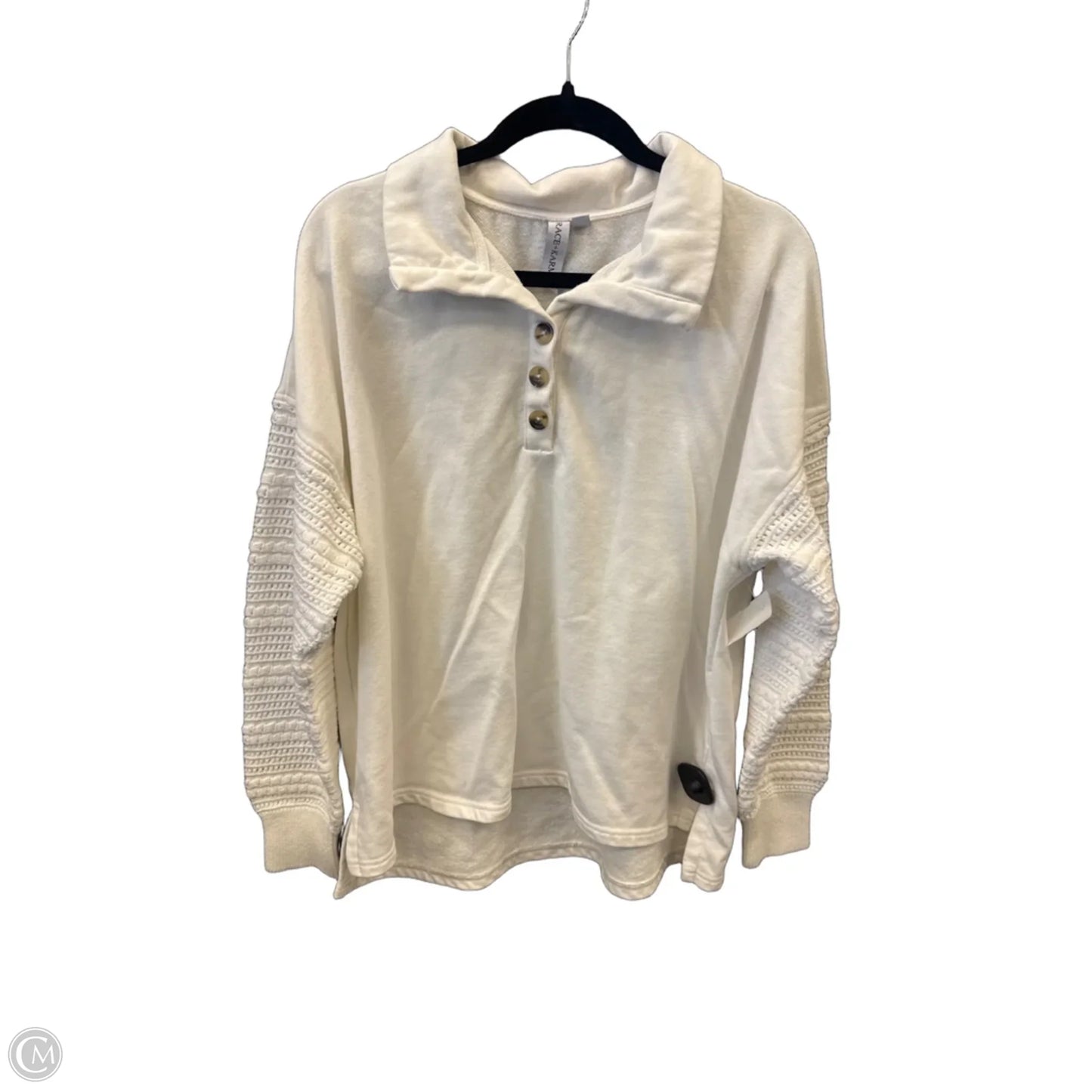 Sweatshirt Collar By Grace + Karma In White, Size: L