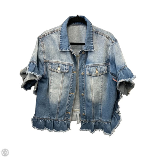 Jacket Denim By Clothes Mentor In Blue Denim, Size: M