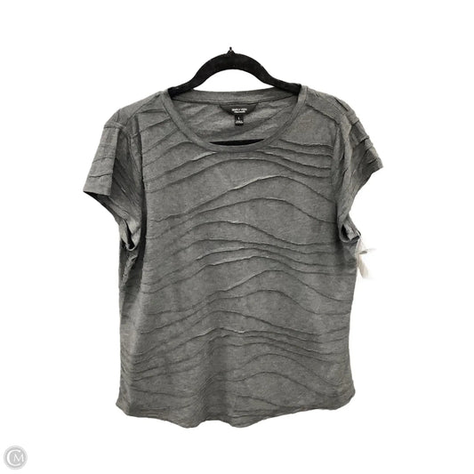 Top Short Sleeve By Simply Vera In Grey, Size: L