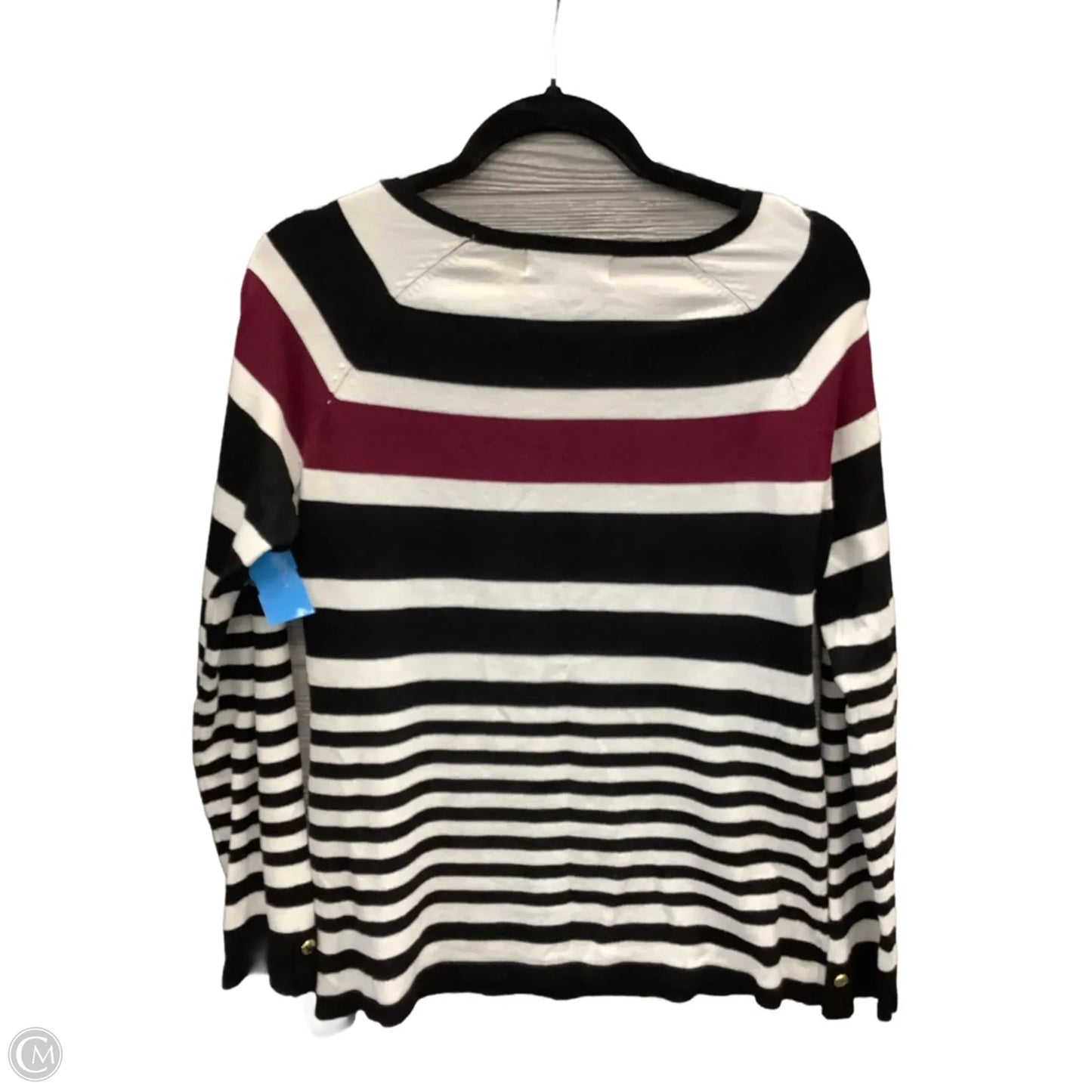Top Long Sleeve By Karen Scott In Striped Pattern, Size: L