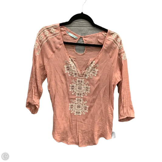 Top 3/4 Sleeve By Maurices In Pink, Size: M
