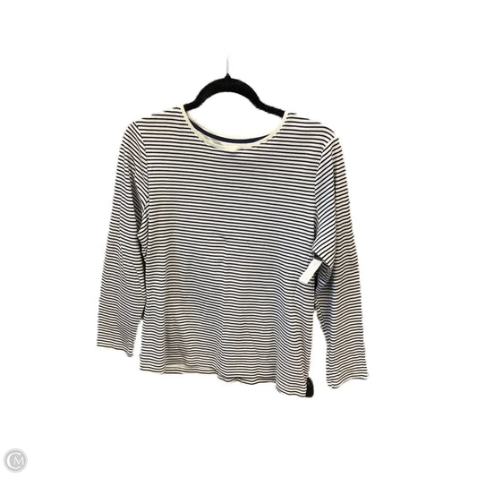 Top Long Sleeve By Croft And Barrow In Striped Pattern, Size: L