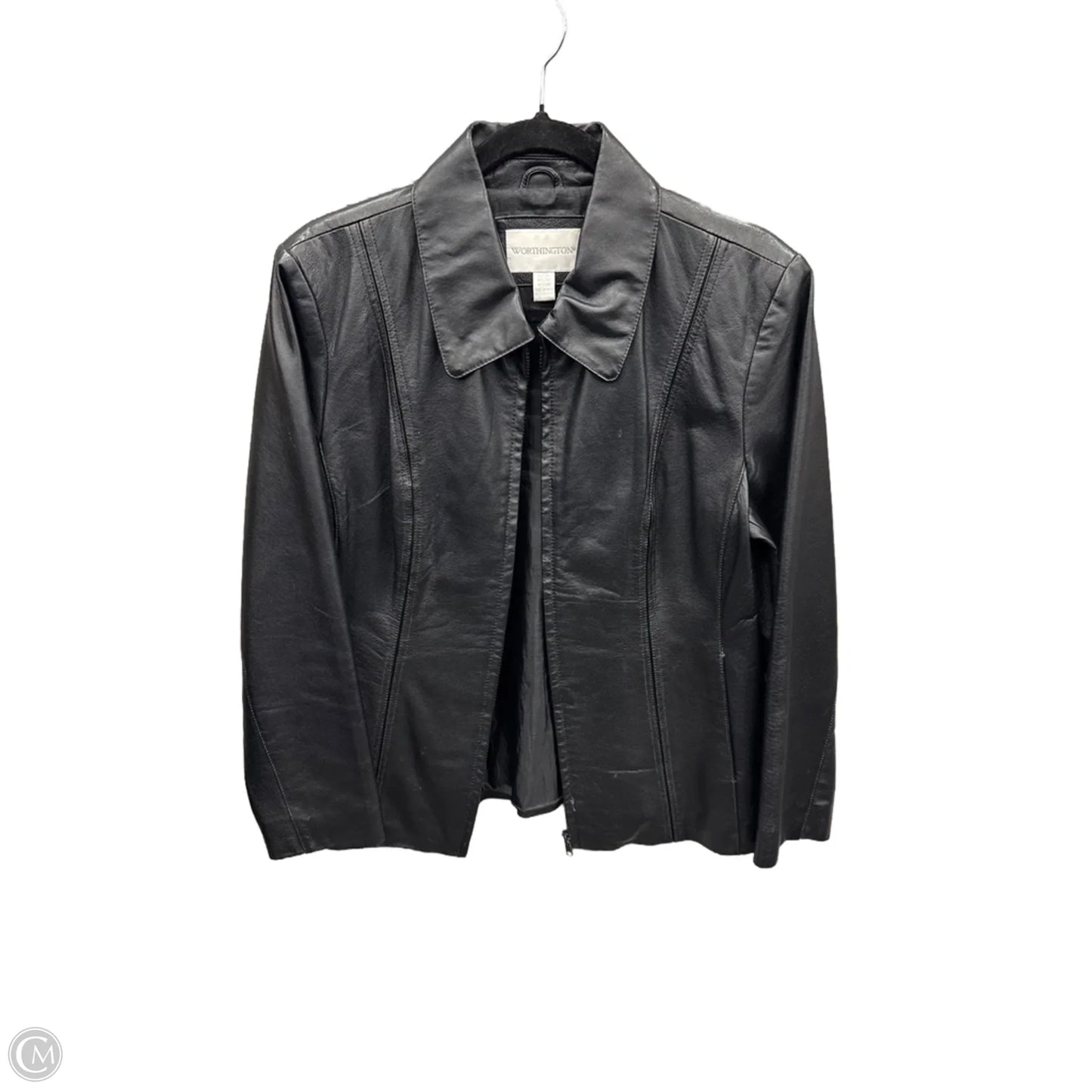Jacket Leather By Worthington In Black, Size: M