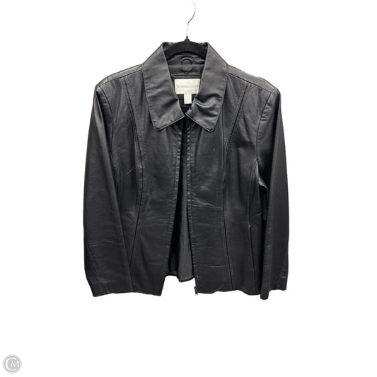 Jacket Leather By Worthington In Black, Size: M