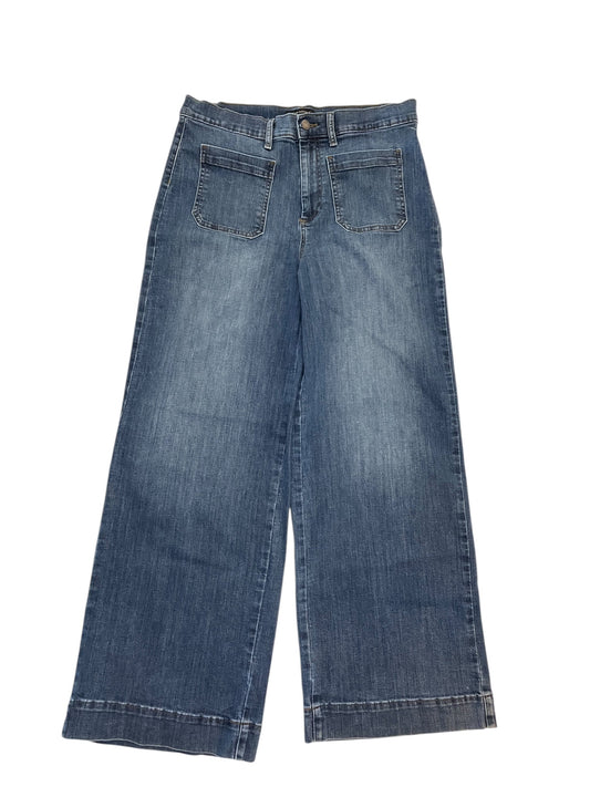 Jeans Wide Leg By Banana Republic In Blue Denim, Size:12