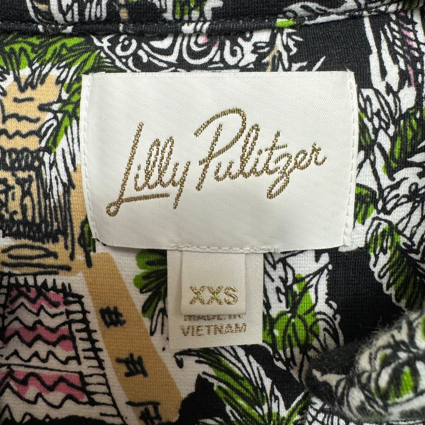 Knightly Dress Designer By Lilly Pulitzer In Onyx PB Anniversary Toile Print, Size: XXS