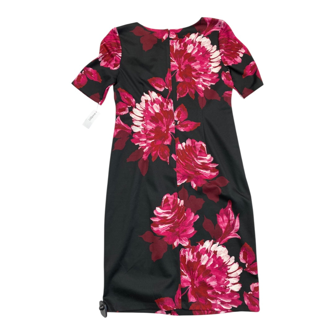 Dress Party Midi By Roz And Ali In Black & Pink, Size:12