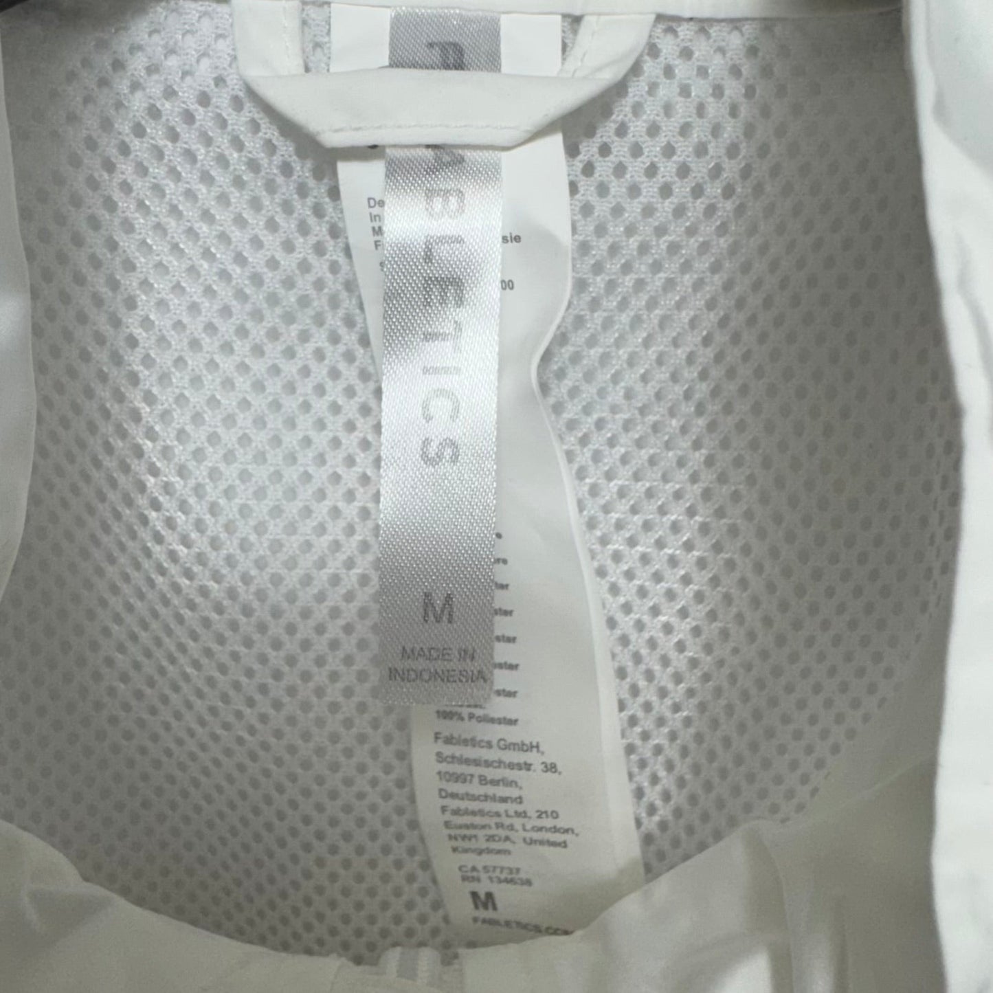 Jacket Windbreaker By Fabletics In White, Size: M