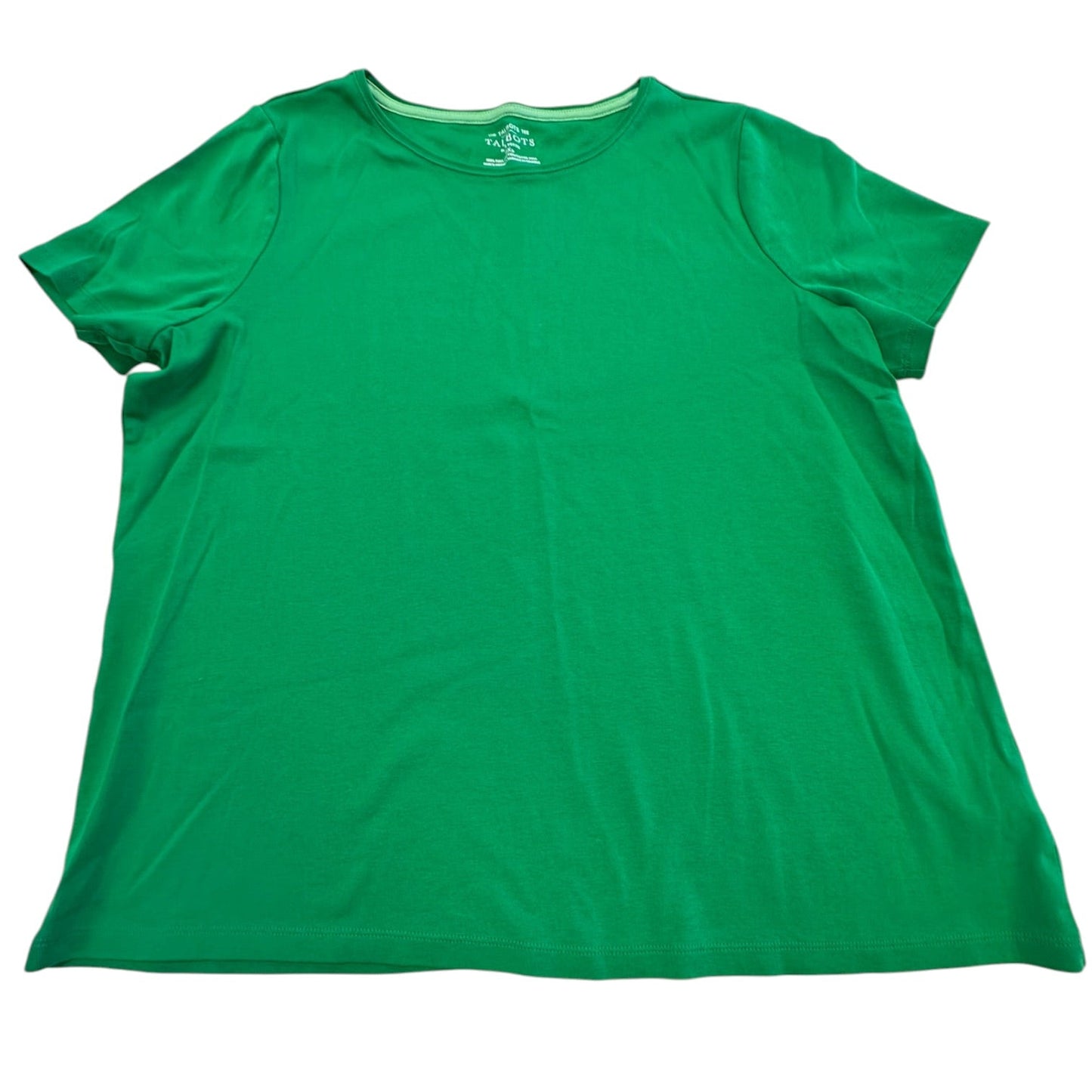 Top Ss Basic By Talbots In Green, Size:2X