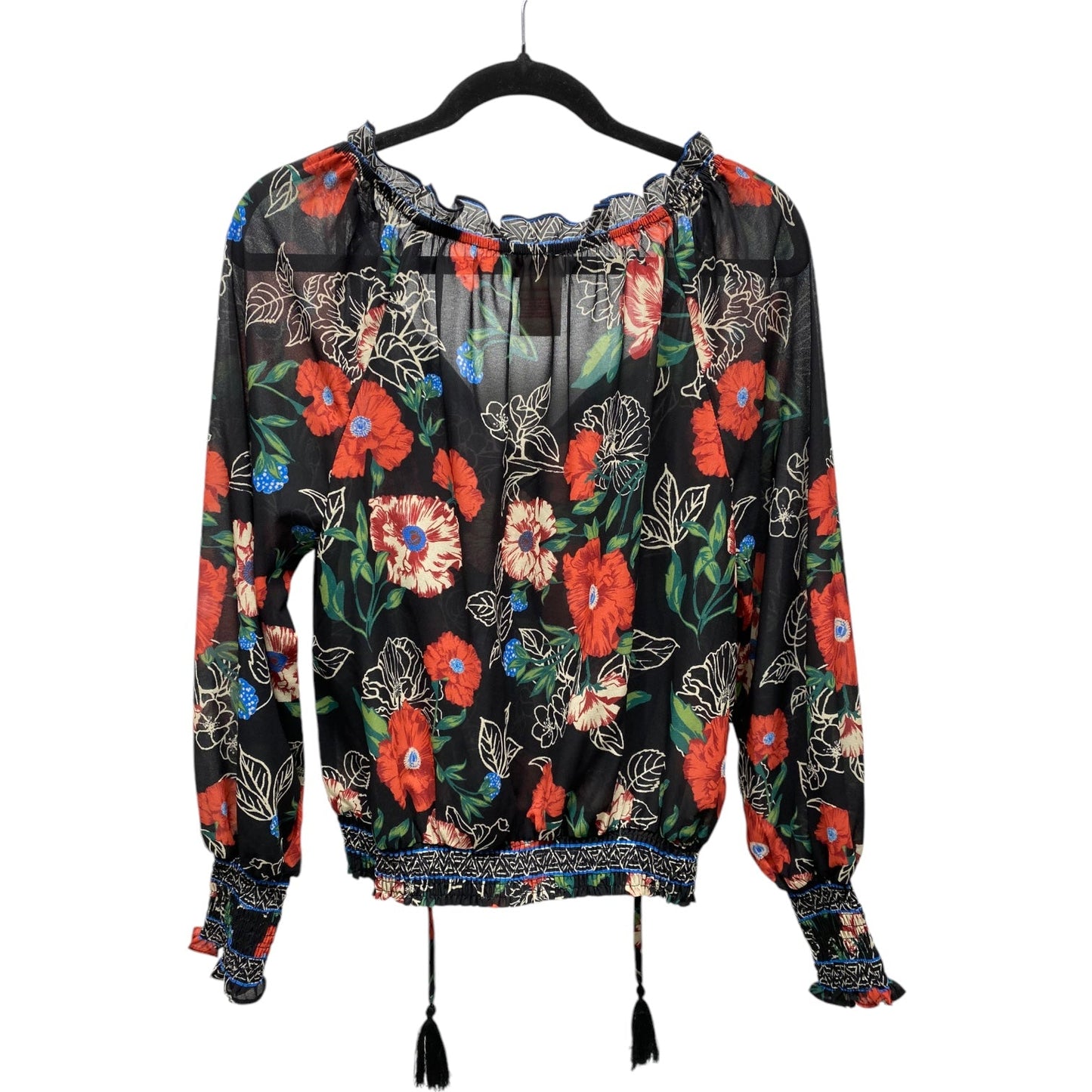 Top Long Sleeve By Flying Tomato In Floral Print, Size: S