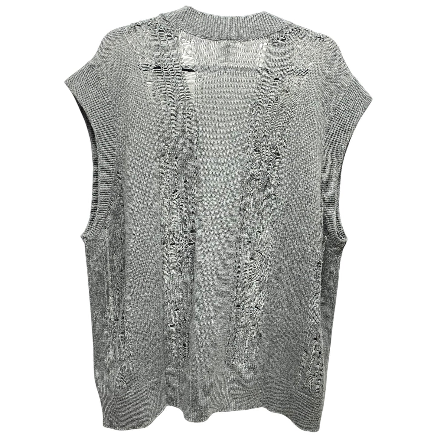 Vest Sweater By Adidas In Grey, Size: L