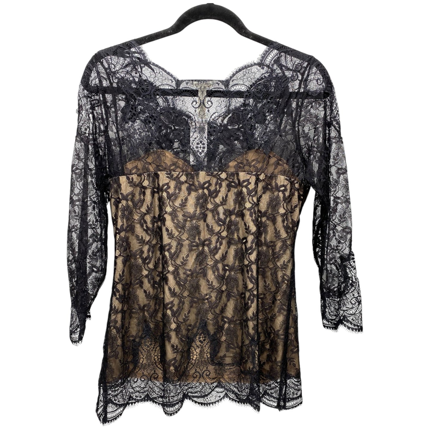 Blouse 3/4 Sleeve By Soma In Black, Size: S