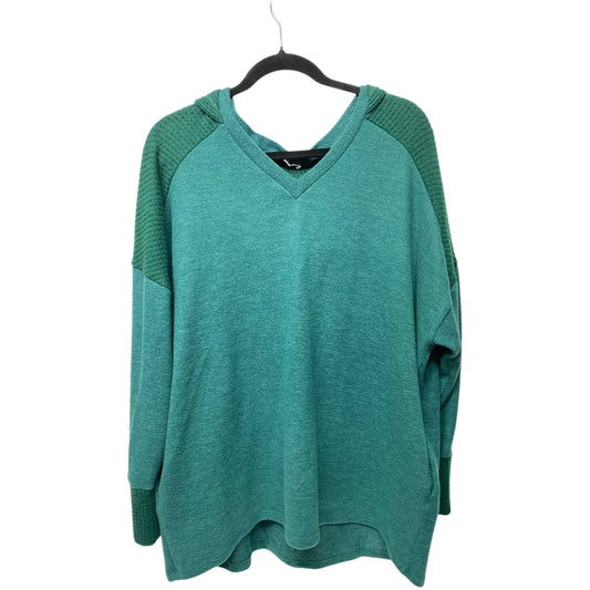 Sweatshirt Hoodie By White Birch In Green, Size: 1x