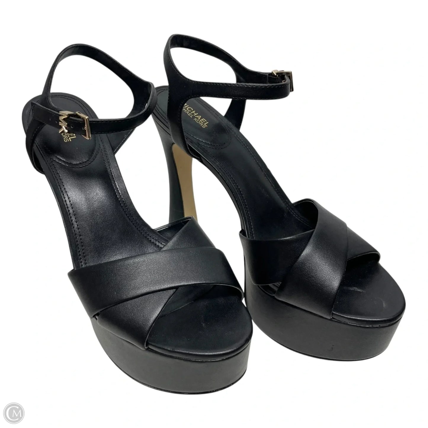 Sandals Heels Platform By Michael By Michael Kors In Black, Size: 10