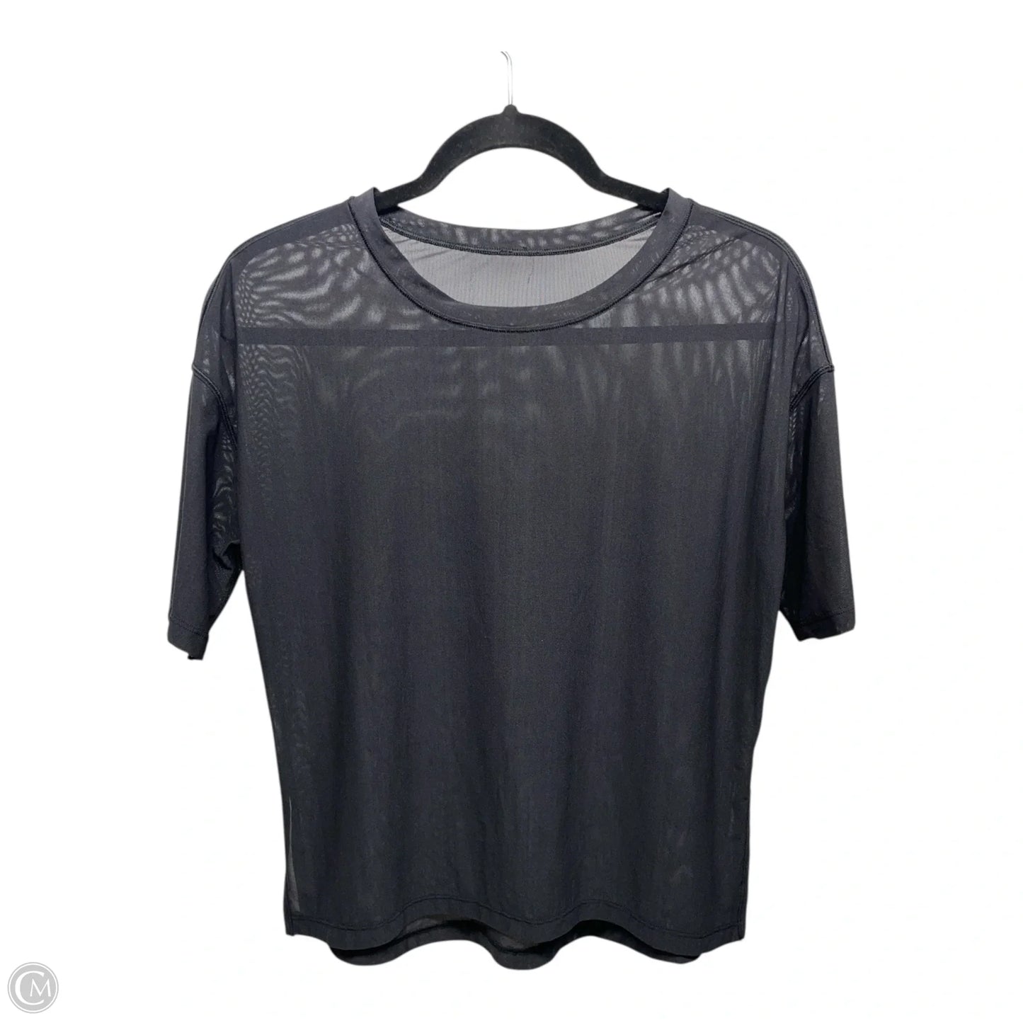 Athletic Top Short Sleeve By Lululemon In Black, Size: 2