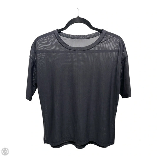 Athletic Top Short Sleeve By Lululemon In Black, Size: 2