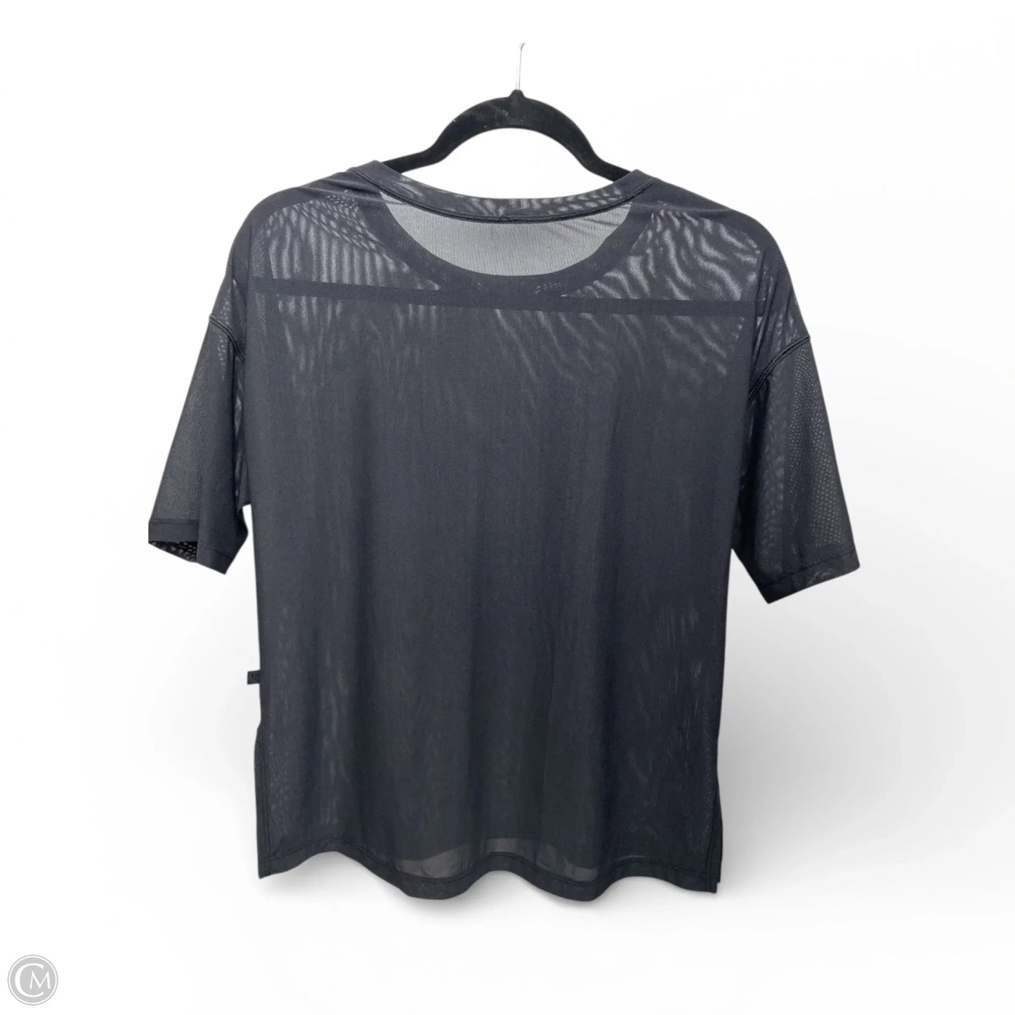 Athletic Top Short Sleeve By Lululemon In Black, Size: 2