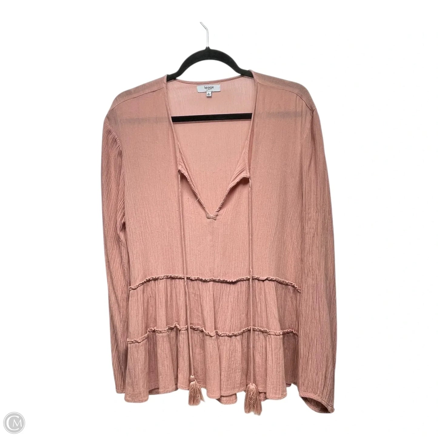 Top Long Sleeve By Kensie In Mauve, Size: L