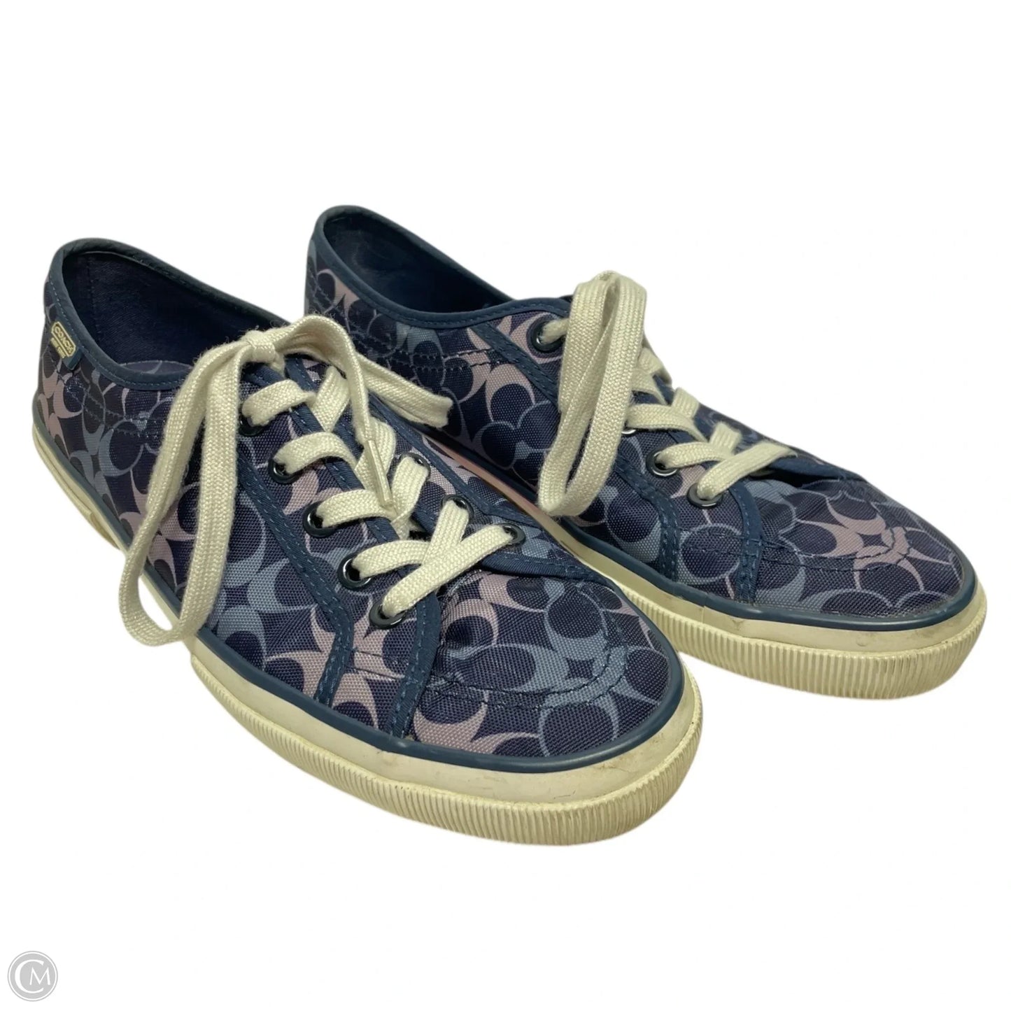 Shoes Designer By Coach In Blue & Purple, Size: 9