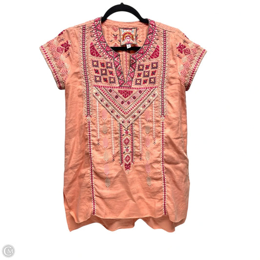 Top Short Sleeve By Johnny Was In Peach, Size: Xs