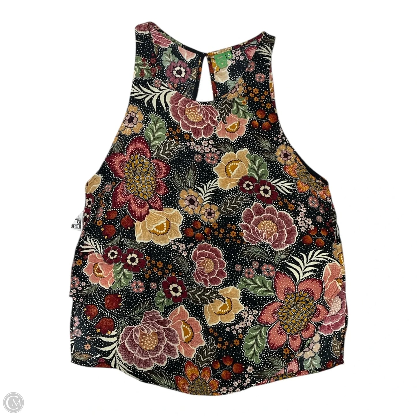 Top Sleeveless Designer By Farm Rio In Floral Print, Size: L